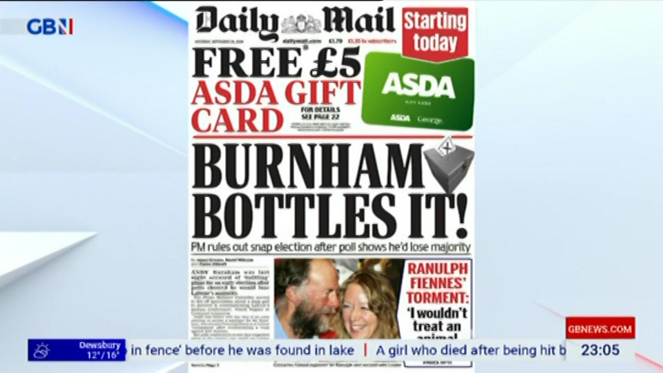 Still from GB News at 5:00