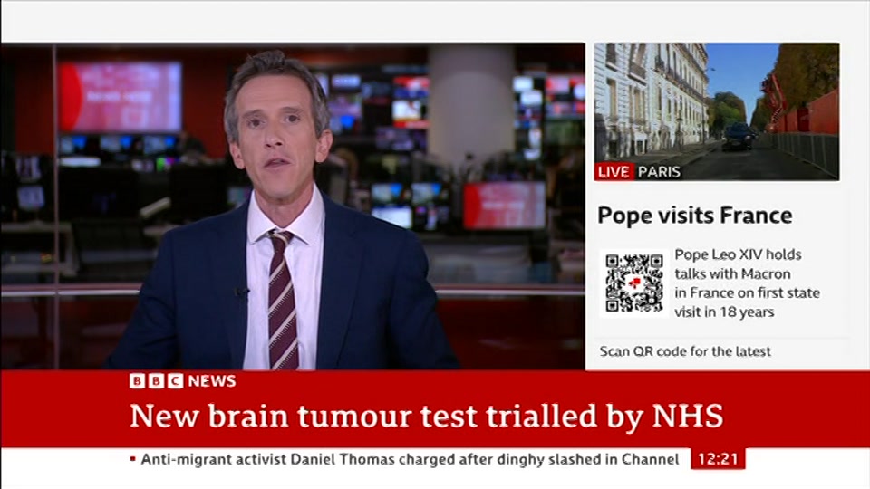Still from BBC News at 21:00