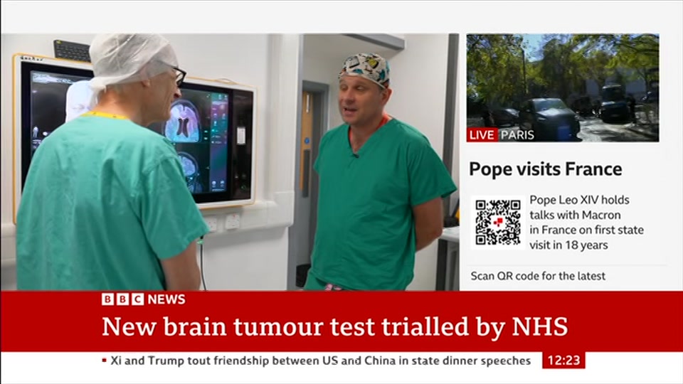 Still from BBC News at 23:00