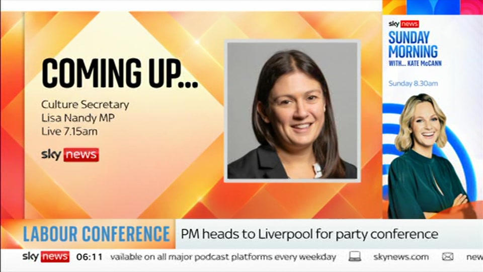 Broadcast still at 11m. Sky News, Mornings with Jones and Melbourne, 26 September 2026.