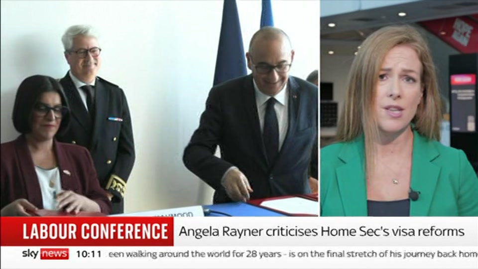 Broadcast still at 11m. Sky News, Sky News Today with Sam Washington, 26 September 2026.