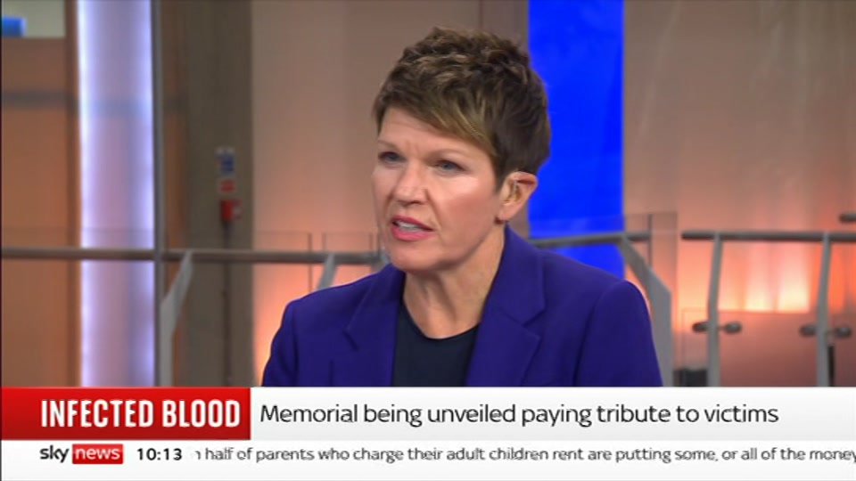 Still from Sky News at 13:00