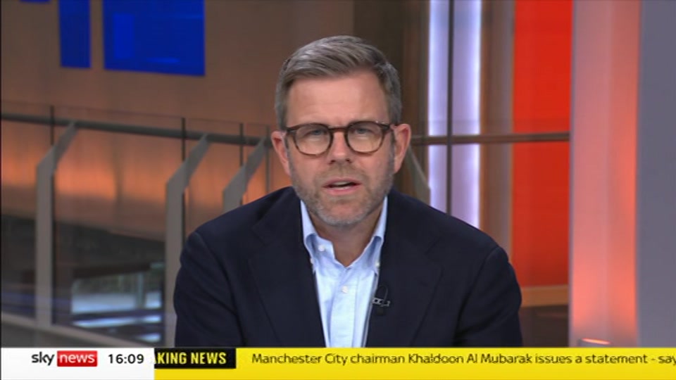 Still from Sky News at 9:00