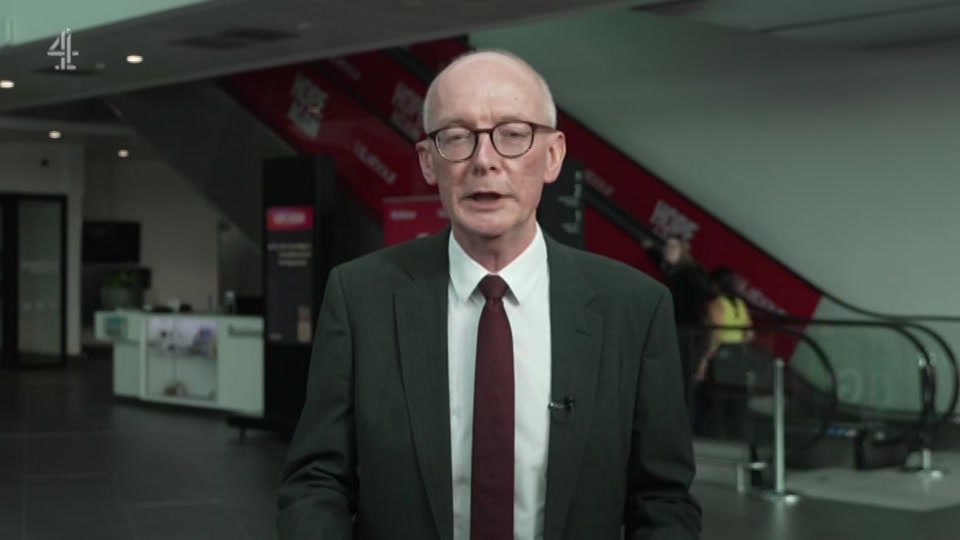 Broadcast still at 8m 30s. Channel 4, Channel 4 News, 26 September 2026.