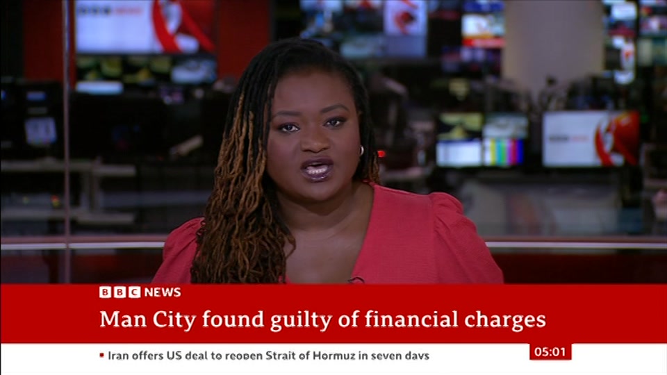 Still from BBC News at 1:00