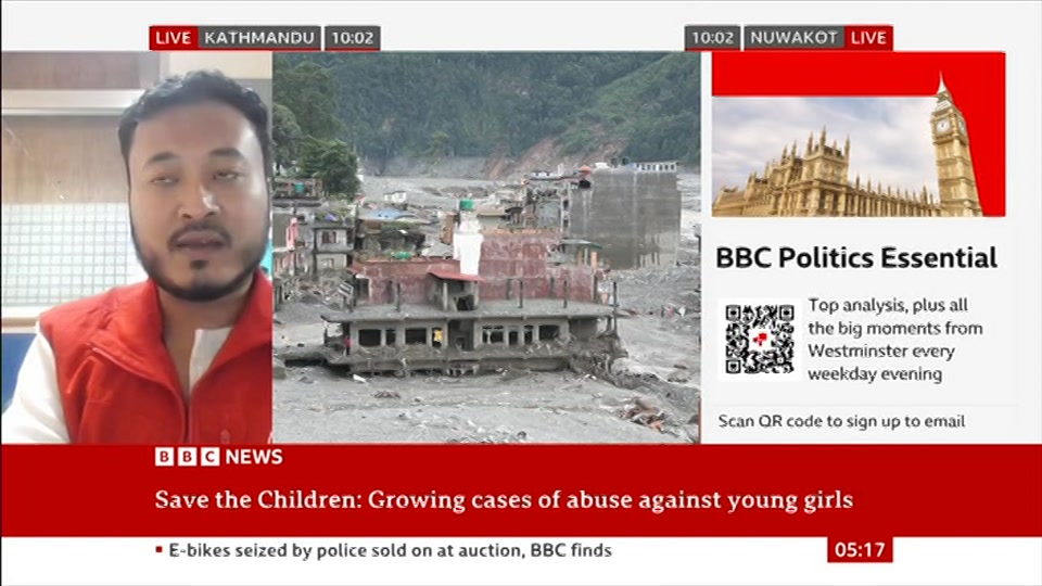 Broadcast still at 17m 30s. BBC News, 26 September 2026.