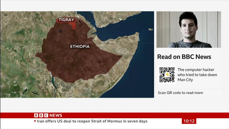 Broadcast still at 12m 30s. BBC News, 26 September 2026.