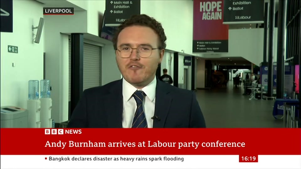 Broadcast still at 19m. BBC News, 26 September 2026.