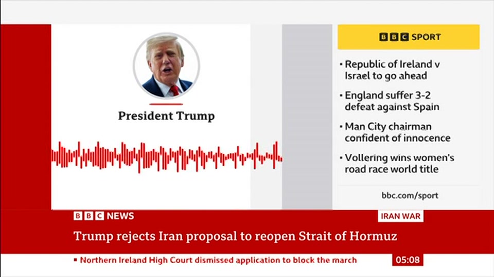Still from BBC News at 8:00