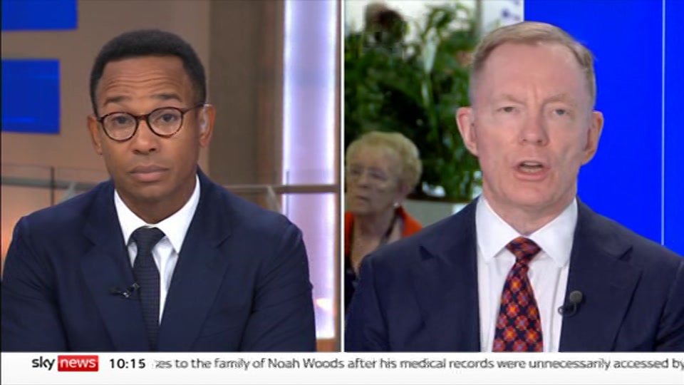 Broadcast still at 15m. Sky News, Sky News Today With Matt Barbet, 27 September 2026.