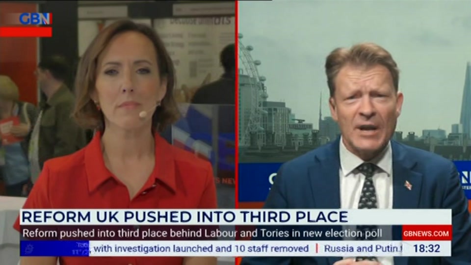 Broadcast still at 32m 30s. GB News, New: The Camilla Tominey Show..., 27 September 2026.