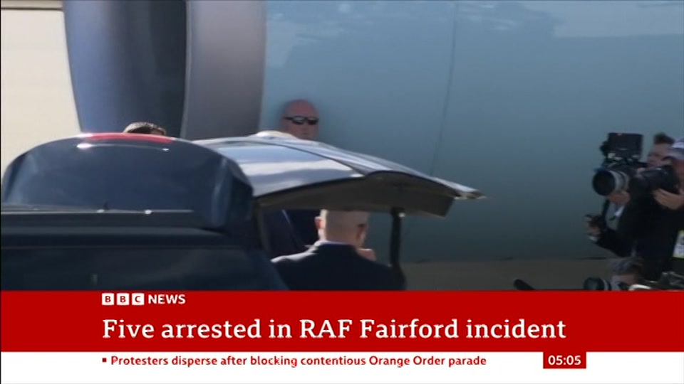 Still from BBC News at 5:00