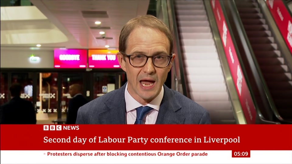 Broadcast still at 9m 30s. BBC News, 28 September 2026.