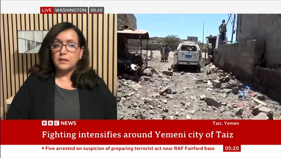 Still from BBC News at 20:00