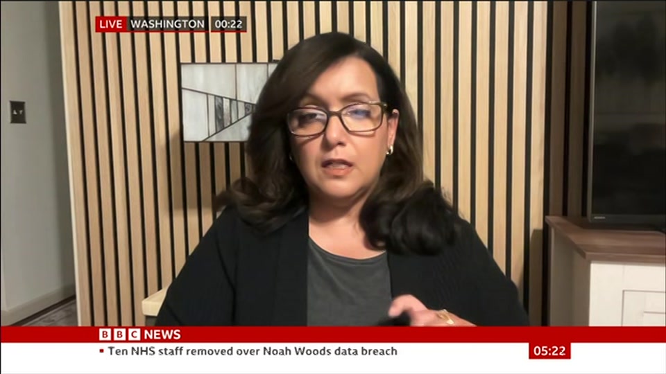 Still from BBC News at 22:00