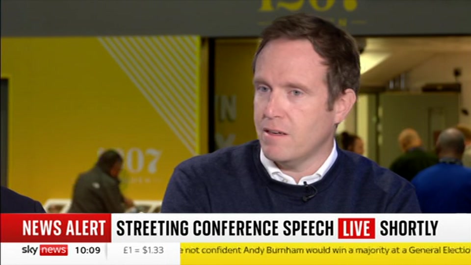 Broadcast still at 9m 30s. Sky News, Sky News Today with Gareth Barlow, 28 September 2026.