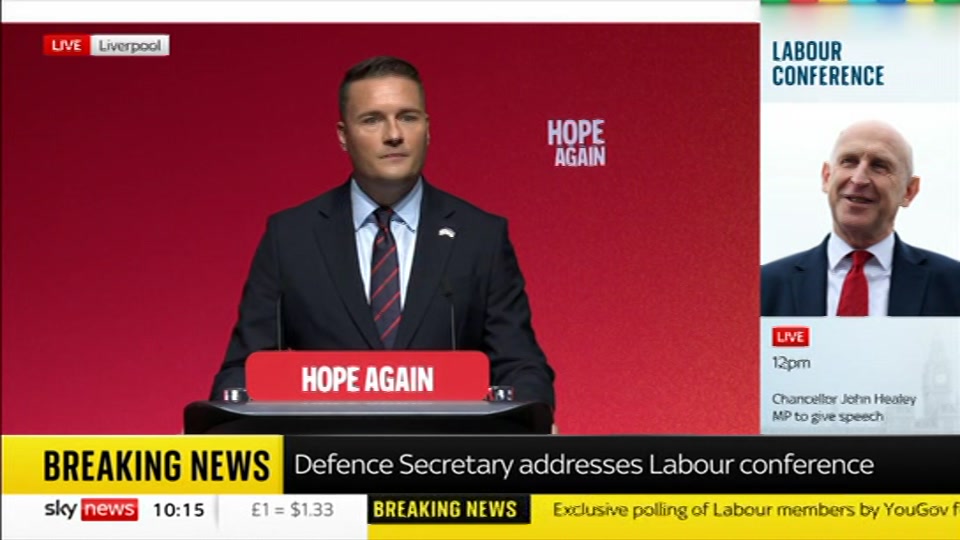 Broadcast still at 15m 30s. Sky News, Sky News Today with Gareth Barlow, 28 September 2026.