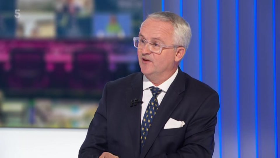 Broadcast still at 14m. Channel 5, 5 News with Dan Walker, 28 September 2026.