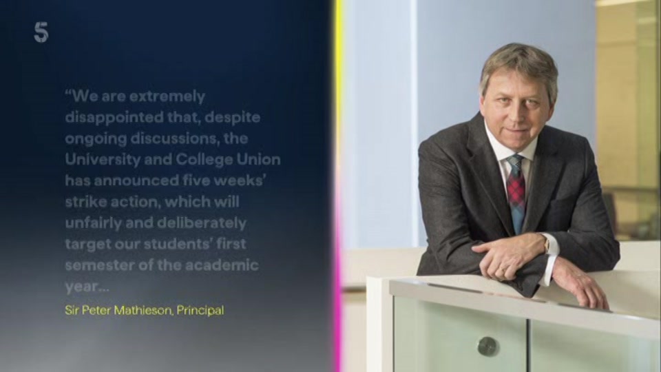 Broadcast still at 25m 30s. Channel 5, 5 News with Dan Walker, 28 September 2026.