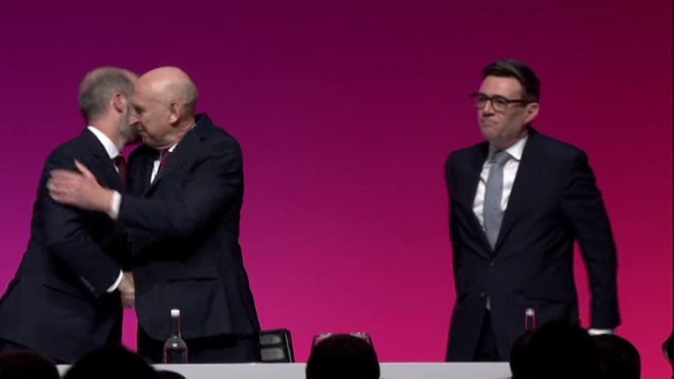 Broadcast still at 11m. ITV, ITV Evening News, 28 September 2026.