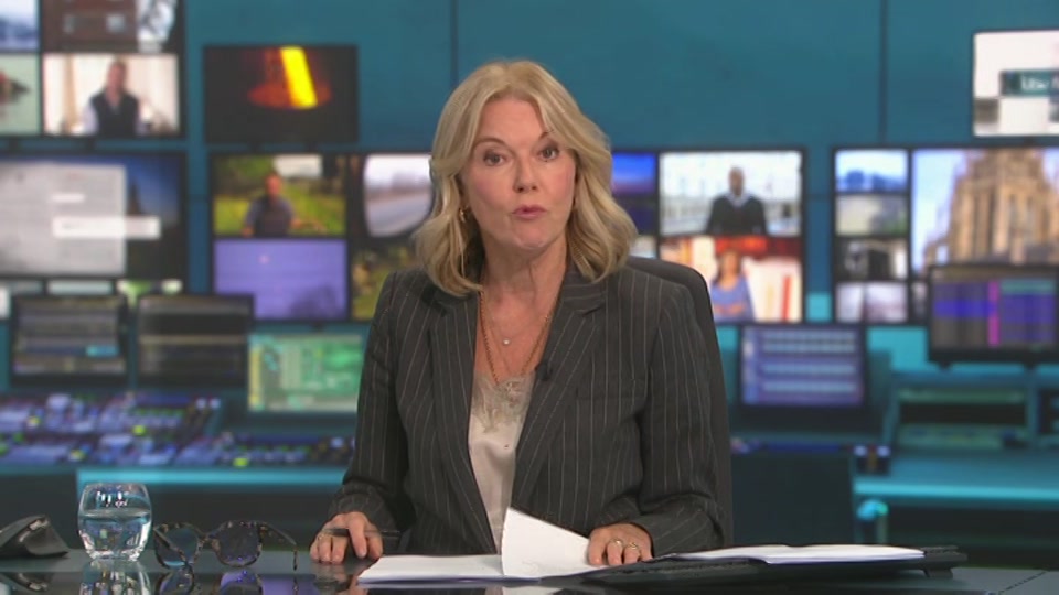 Broadcast still at 24m. ITV, ITV Evening News, 28 September 2026.