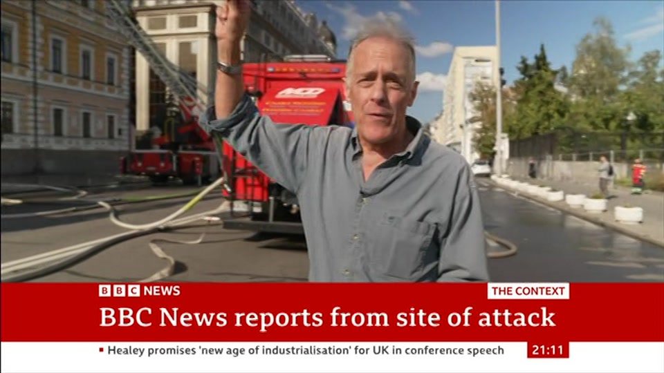 Broadcast still at 11m. BBC News, The Context, 28 September 2026.