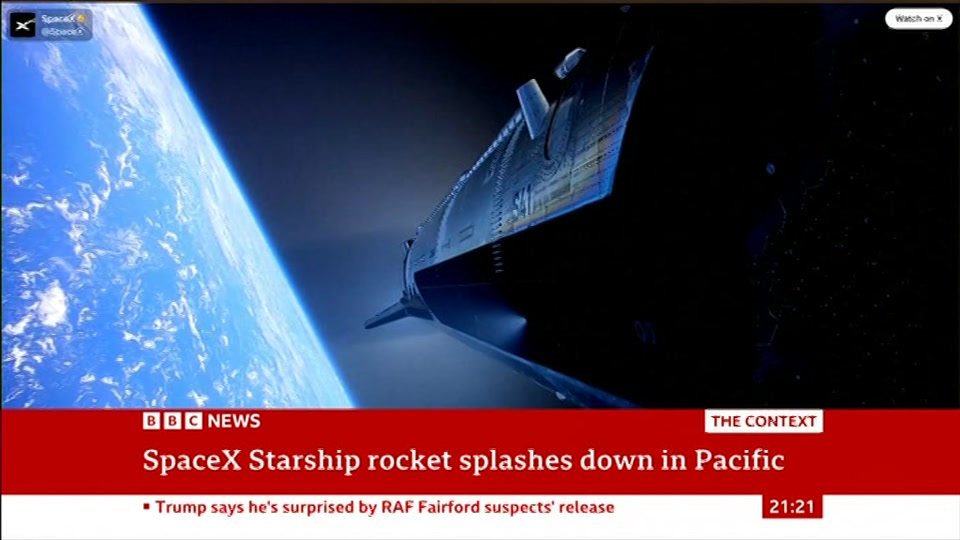 Still from BBC News at 21:30