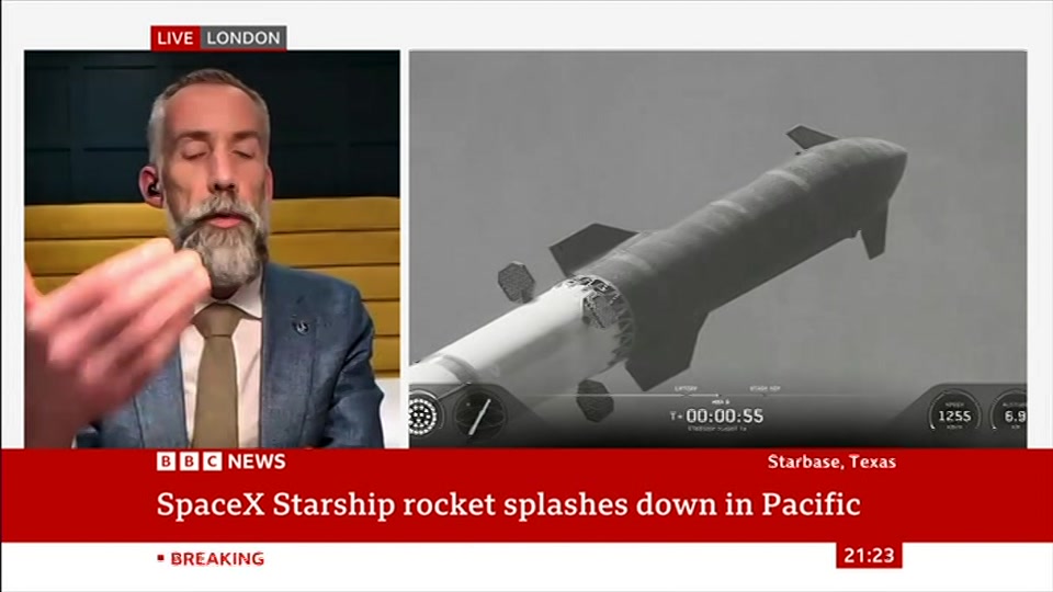 Still from BBC News at 23:00