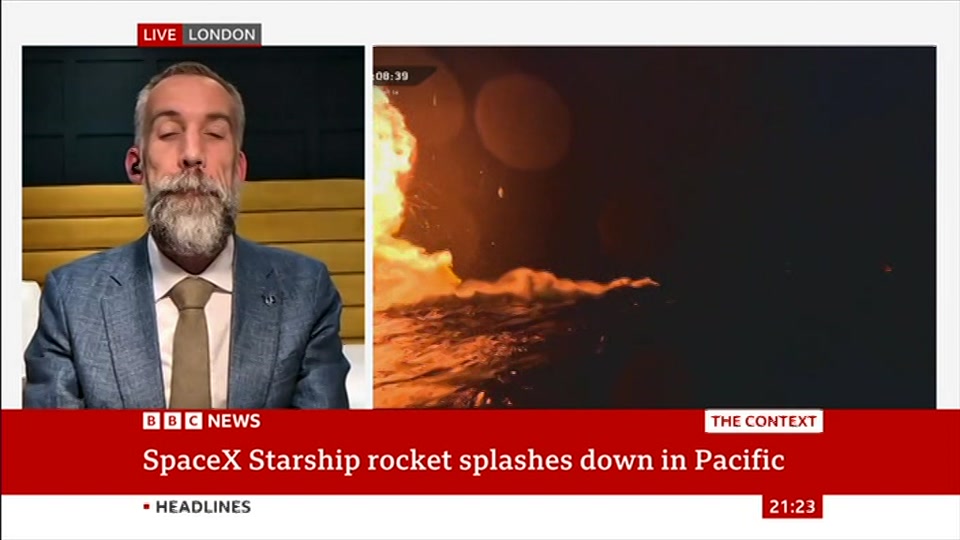 Broadcast still at 23m 30s. BBC News, The Context, 28 September 2026.