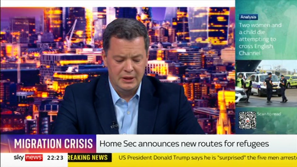 Still from Sky News at 23:30