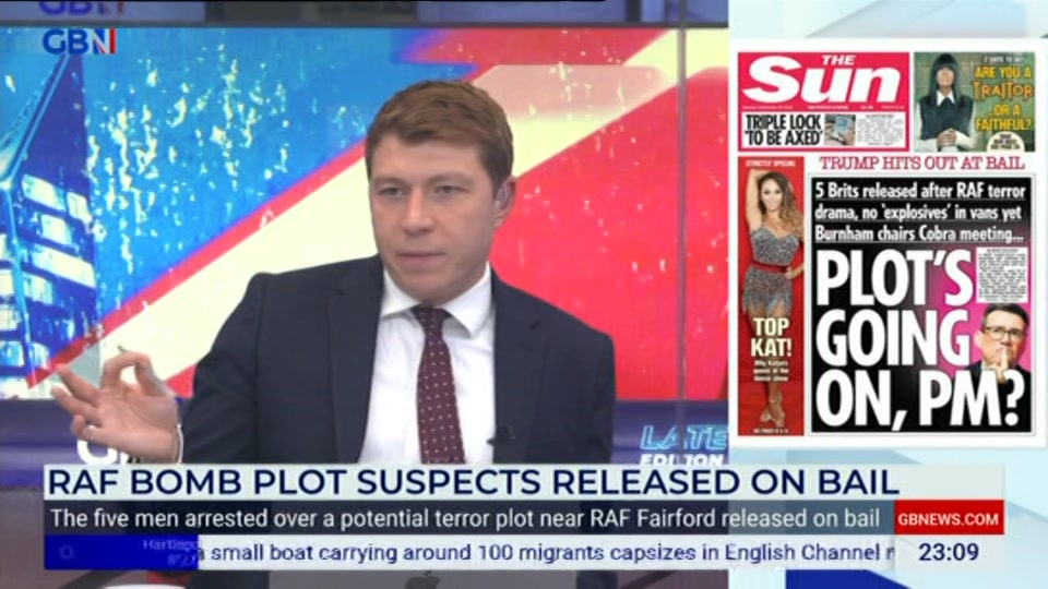 Still from GB News at 9:00