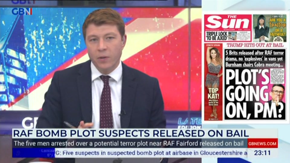 Broadcast still at 11m 30s. GB News, New: Patrick Christys Tonight Late..., 28 September 2026.