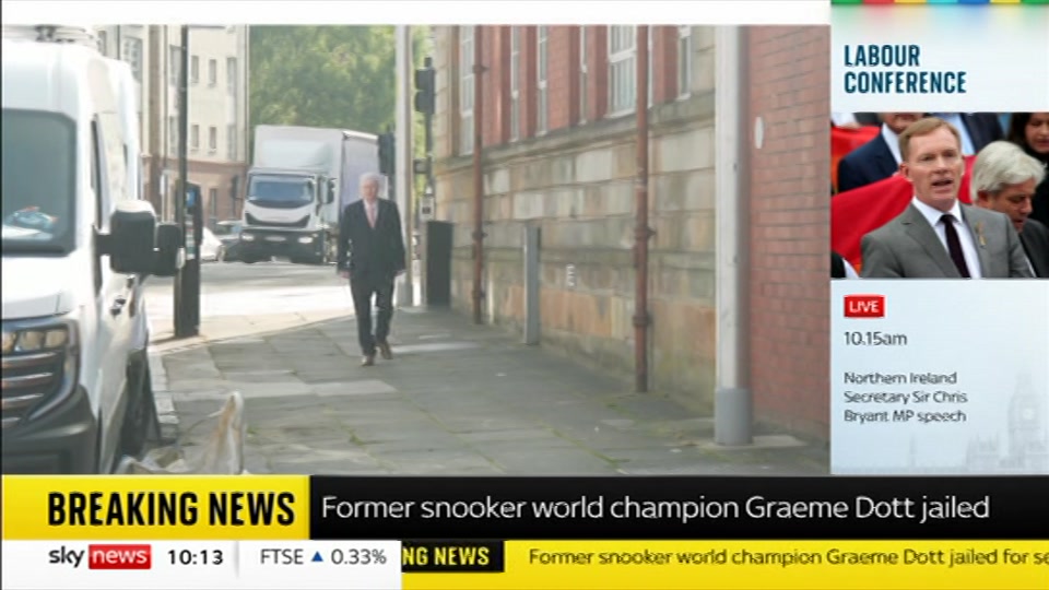 Still from Sky News at 13:00