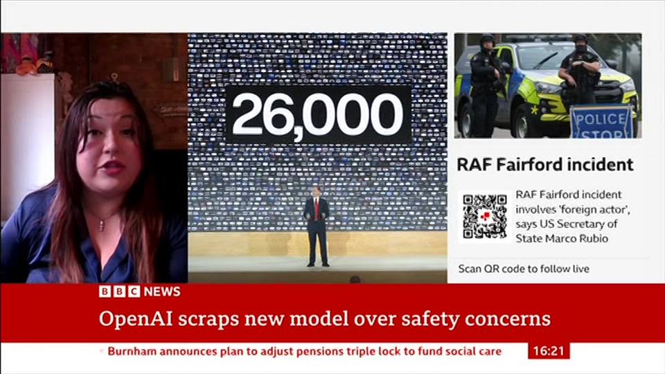 Still from BBC News at 21:00