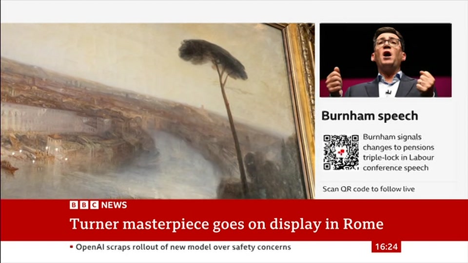 Broadcast still at 24m 30s. BBC News, Verified Live, 29 September 2026.
