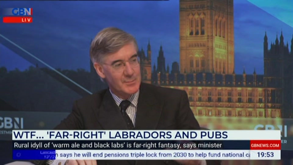 Broadcast still at 53m 30s. GB News, New: Farage, 29 September 2026.