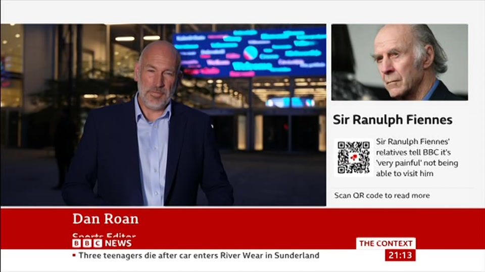 Still from BBC News at 13:30