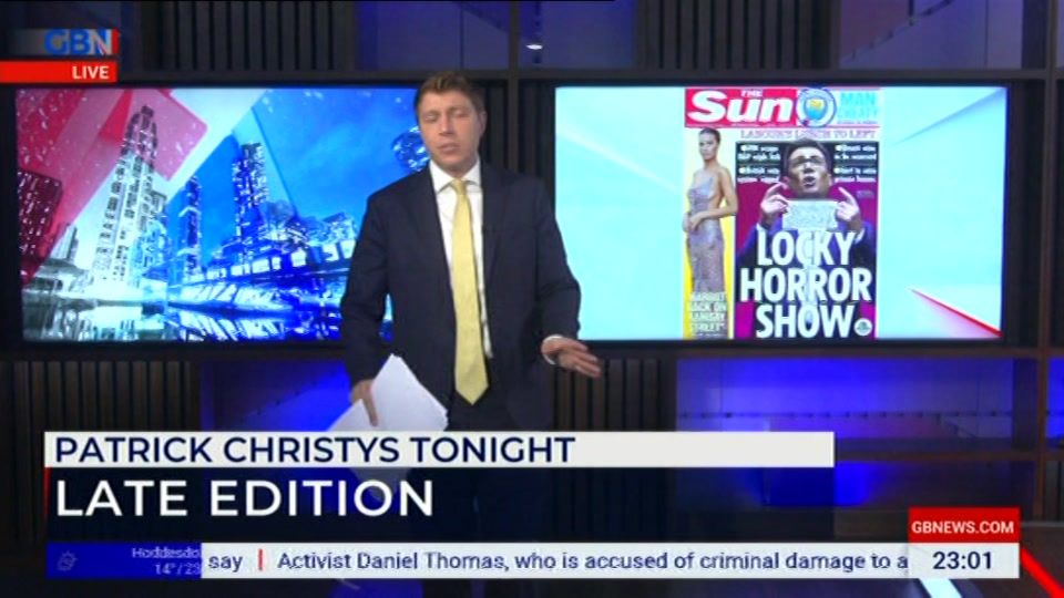 Still from GB News at 1:00