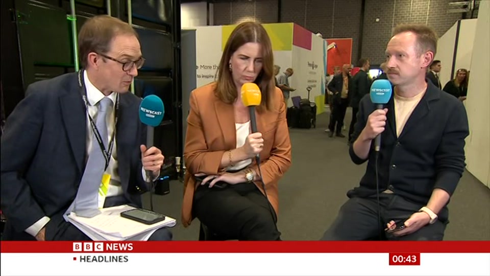 Broadcast still at 13m 30s. BBC News, Newscast, 29 September 2026.