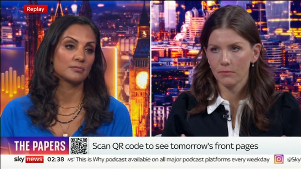 Broadcast still at 38m 30s. Sky News, 30 September 2026.