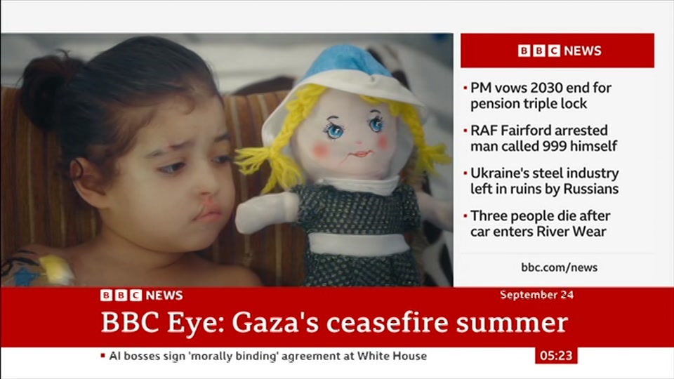 Still from BBC News at 23:00