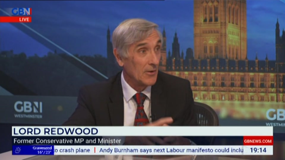 Broadcast still at 14m. GB News, New: Farage, 30 September 2026.