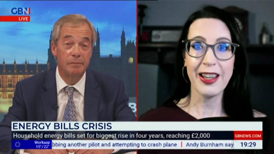 Broadcast still at 29m. GB News, New: Farage, 30 September 2026.