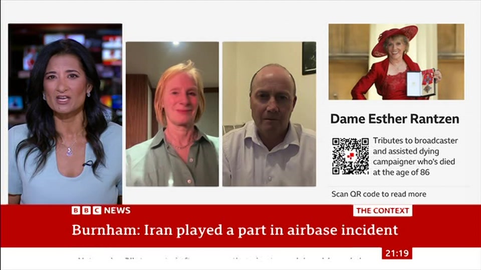 Broadcast still at 19m 30s. BBC News, The Context, 30 September 2026.