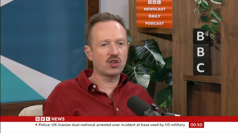 Still from BBC News at 20:00