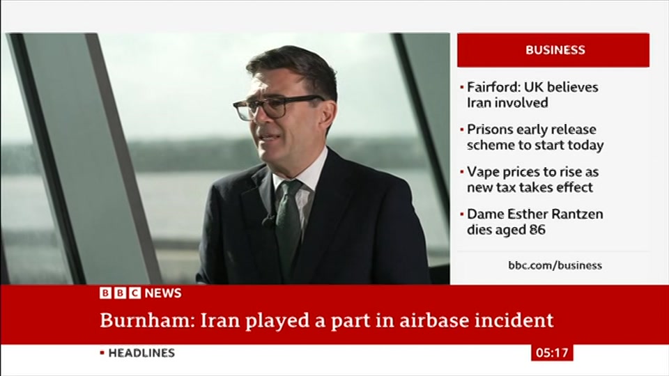 Broadcast still at 17m. BBC News, 1 October 2026.