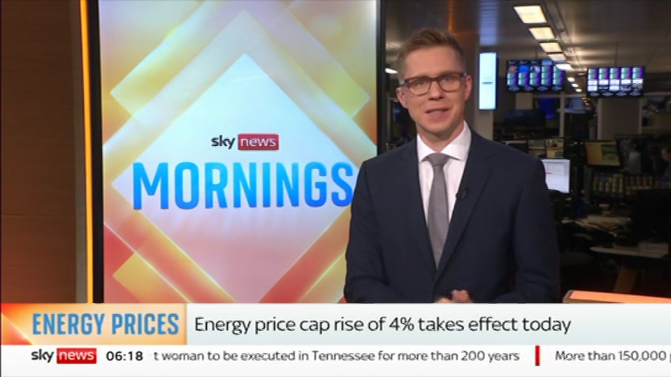 Broadcast still at 18m. Sky News, Mornings, 1 October 2026.