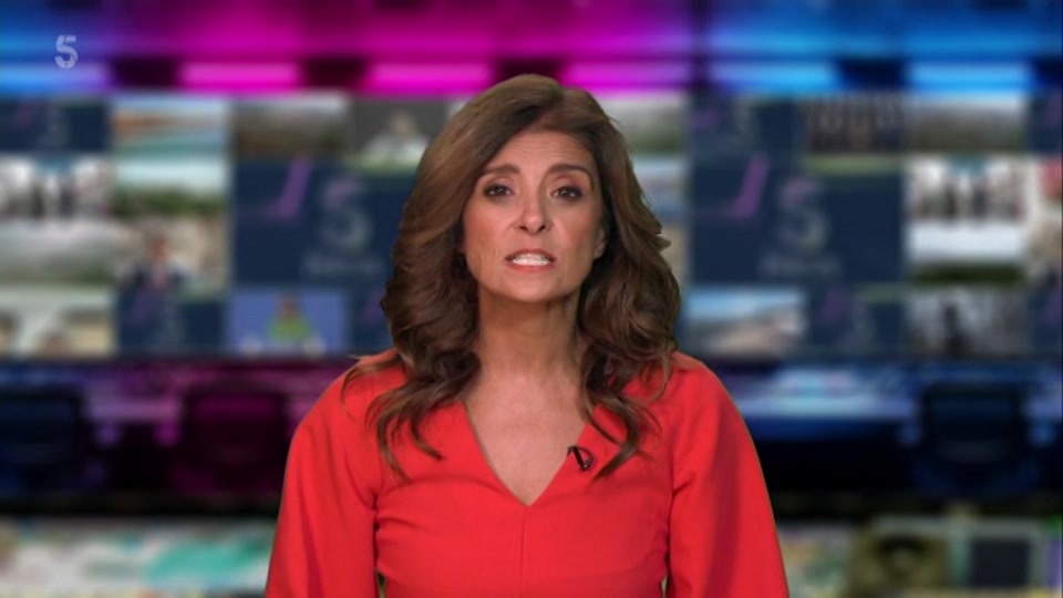 Broadcast still at 2m. Channel 5, 5 News at Lunchtime, 1 October 2026.