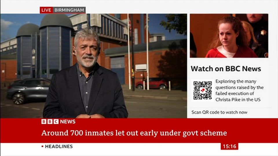 Broadcast still at 16m 30s. BBC News, Verified Live, 1 October 2026.
