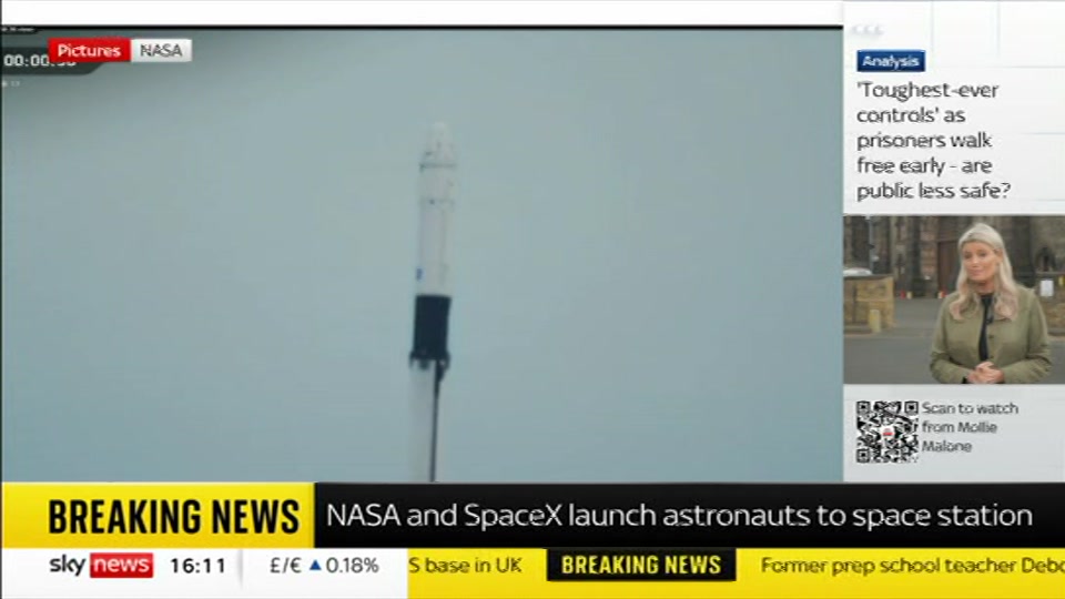 Still from Sky News at 11:00
